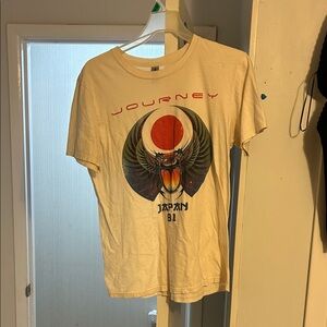 Gildan Softstyle Cream T-Shirt with Red and Black Design